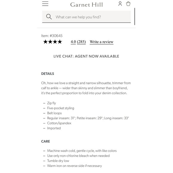 Garnet Hill Signature 5-pocket Slim Jeans Women’s 6 Blue Medium Wash Stretch - Picture 2 of 11